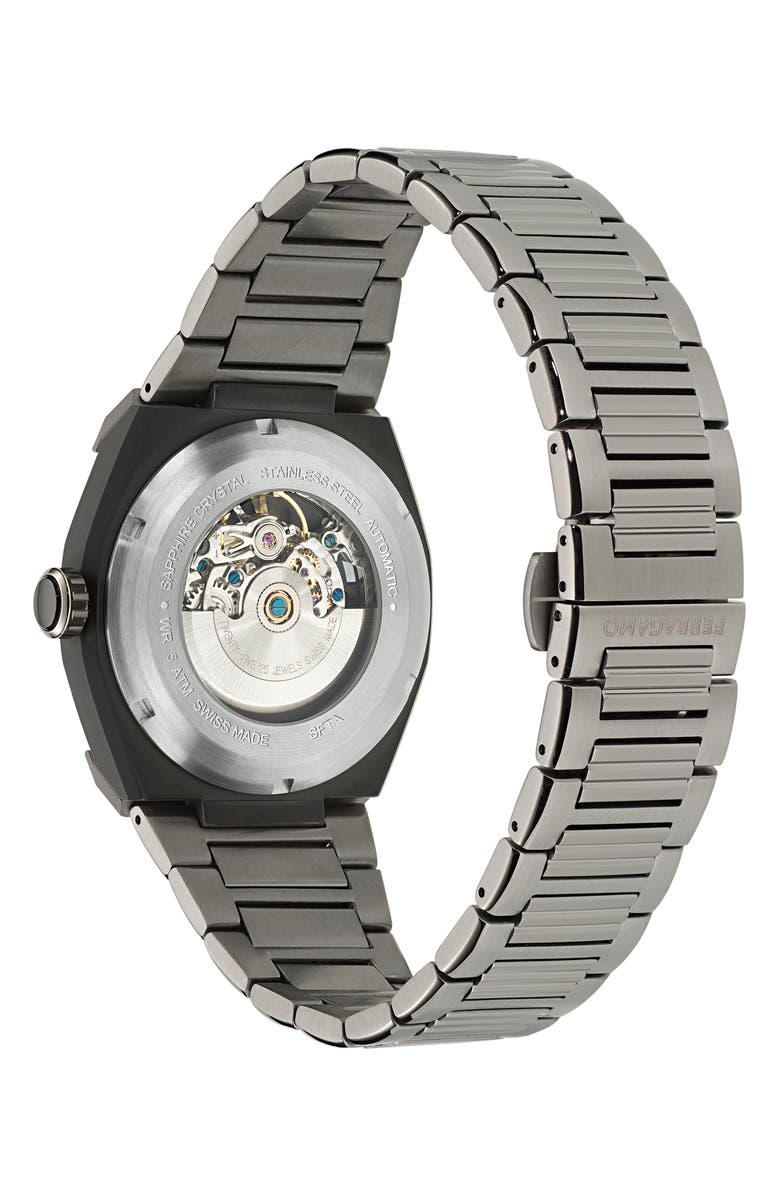 FERRAGAMO Supreme Skeleton Bracelet Watch, 43mm, Alternate, color, 