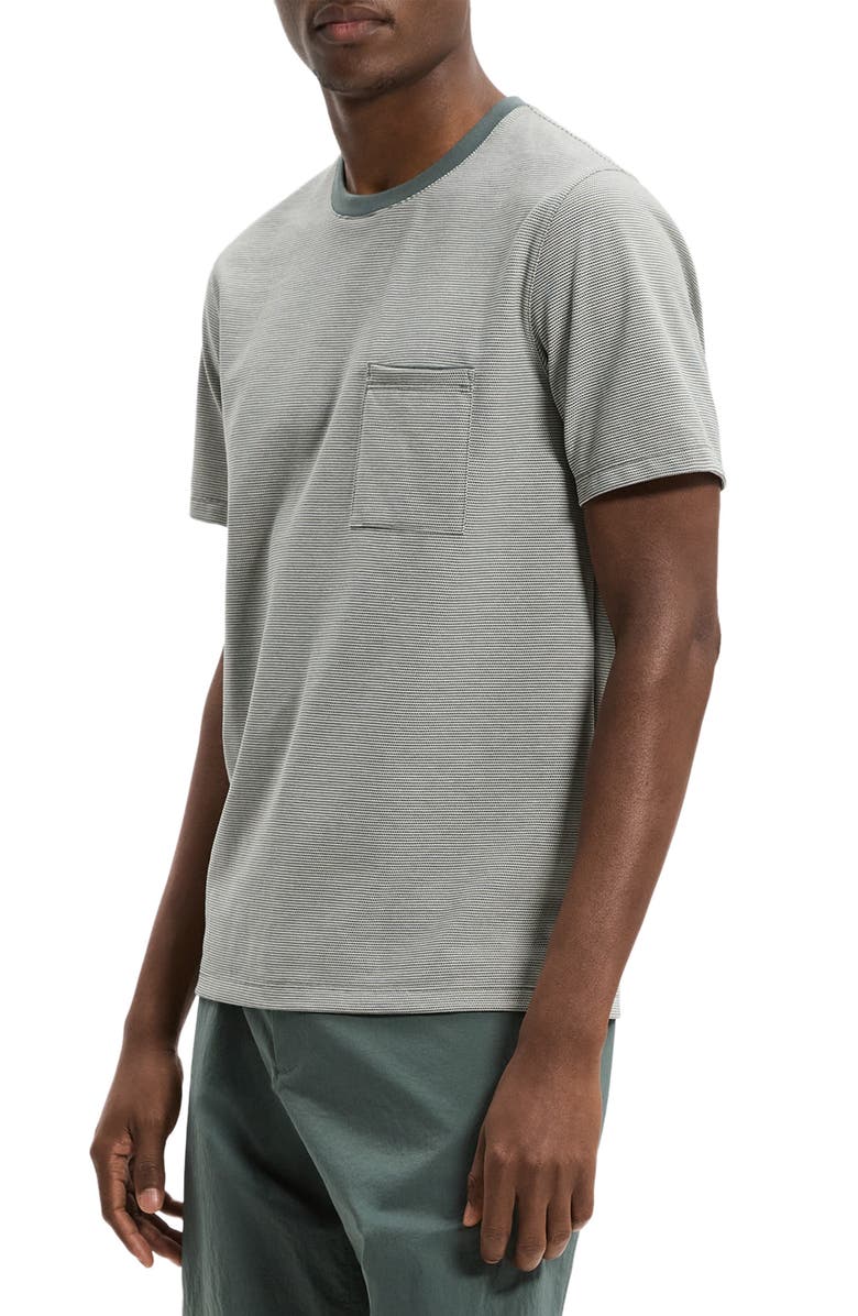 Theory Bird's Eye Ringer T-Shirt, Alternate, color, Pine Grove Multi