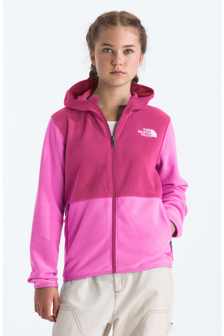Kids' Glacier Polar Fleece Zip-Up Hoodie, Alternate, color, VIOLET CROCUS/ FUCHSIA FLASH