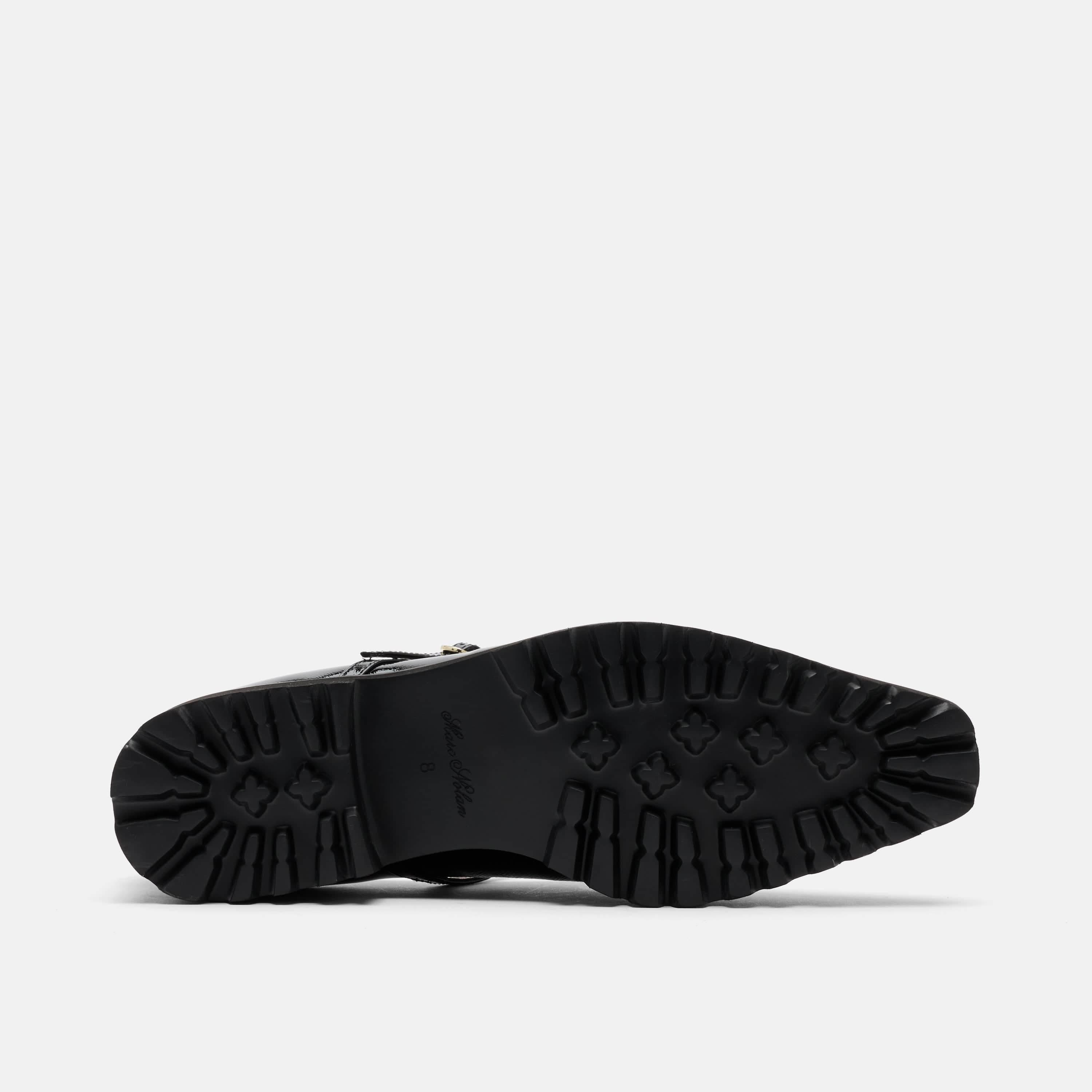 MARC NOLAN Roxie Leather Lug Mary Janes, Alternate, color, Black Patent