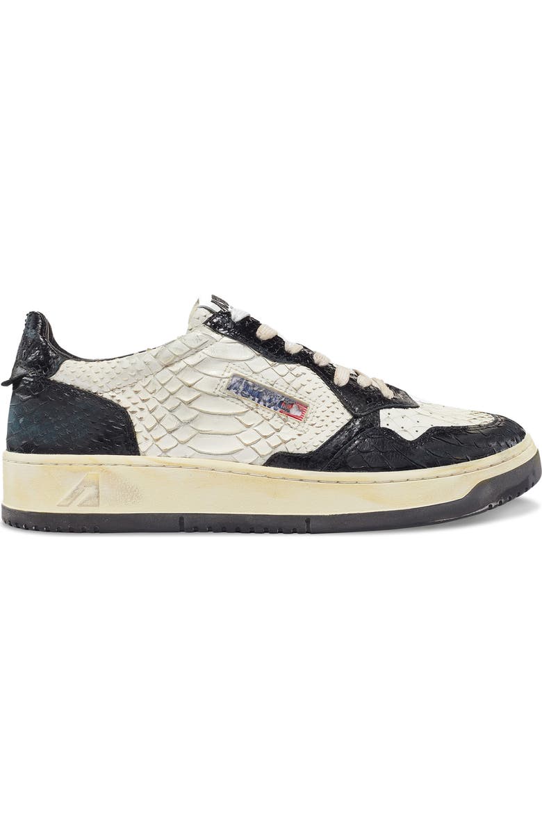 AUTRY Super Vintage Low Sneaker, Alternate, color, Python/ Calf Black/ White