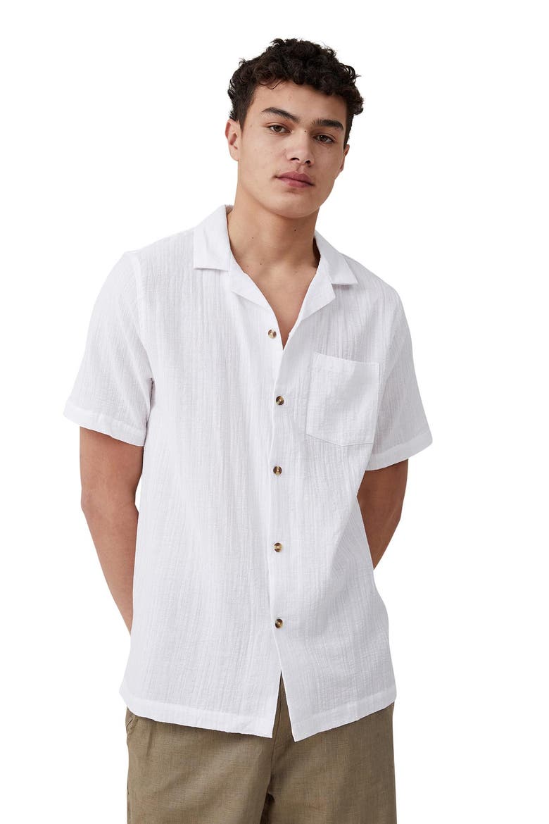 Men's Riviera Short Sleeve Shirt, Alternate, color, White