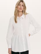 Finery London Melissa Shirred Cotton Shirt