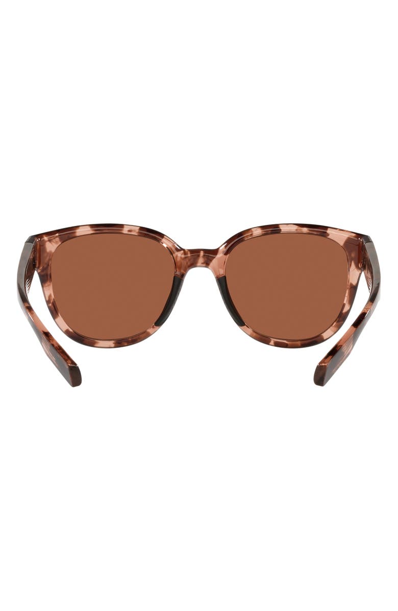 Costa Del Mar Salina 53mm Mirrored Polarized Rectangular Sunglasses, Alternate, color, Silver Mirror