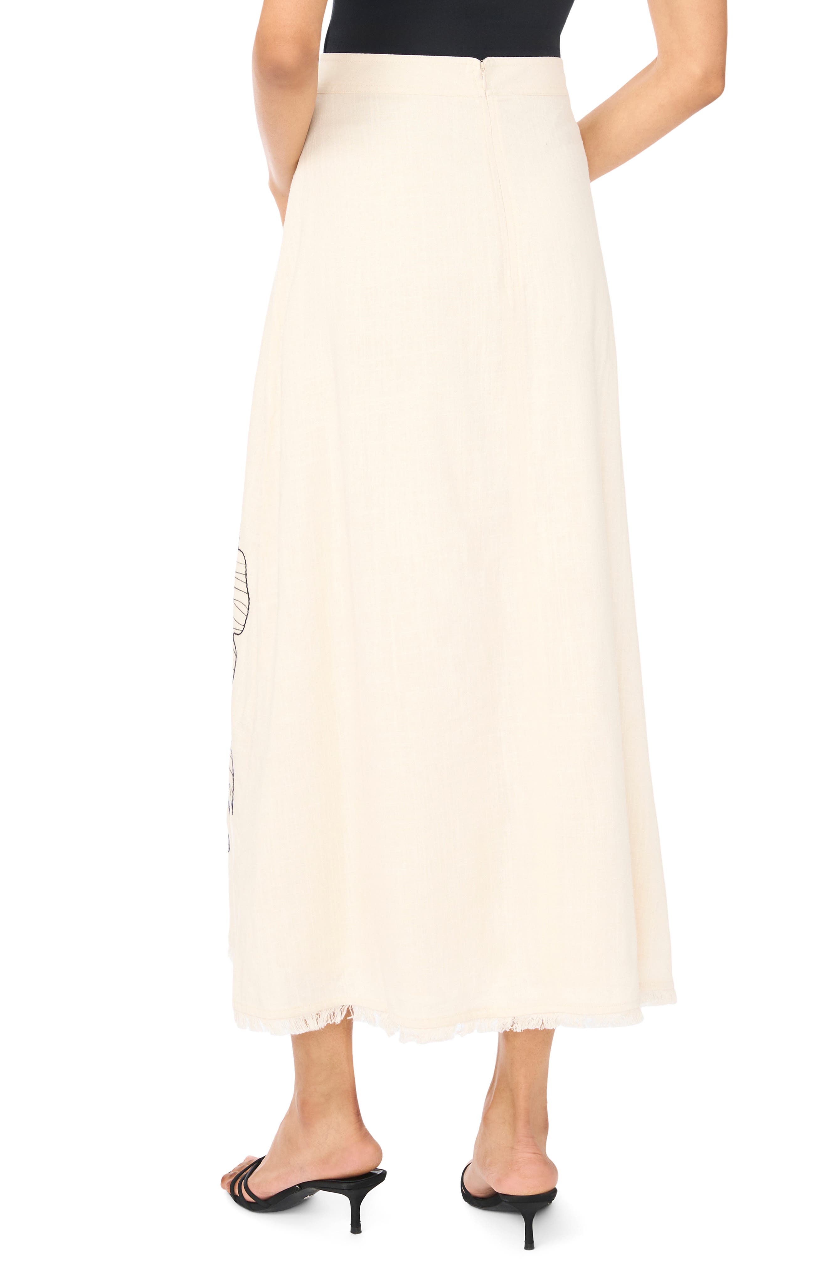 Vince Camuto Placed Embroidered Floral Skirt — фото 2
