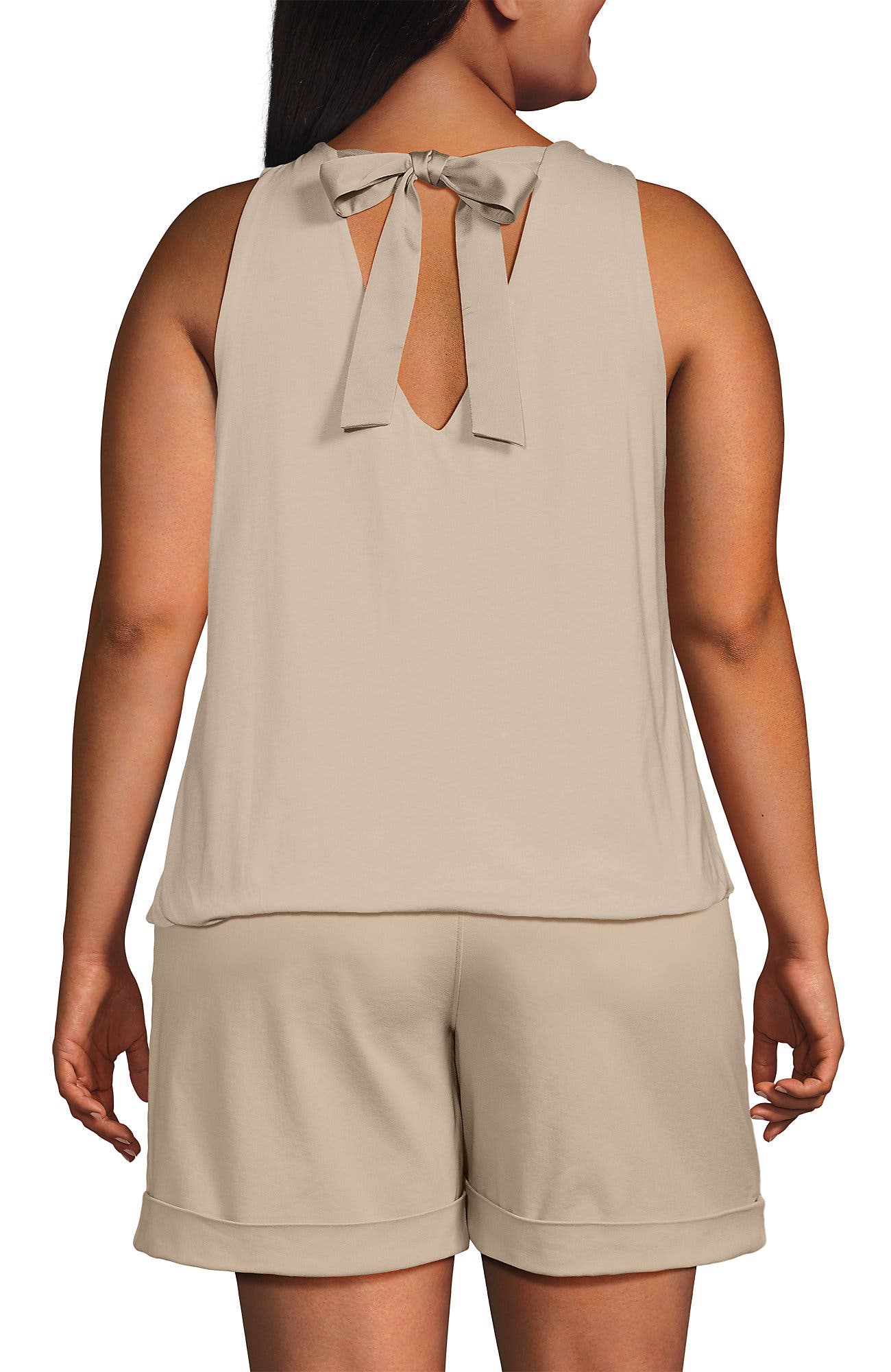 Lightweight Jersey Blouson Vneck Tank - image 4