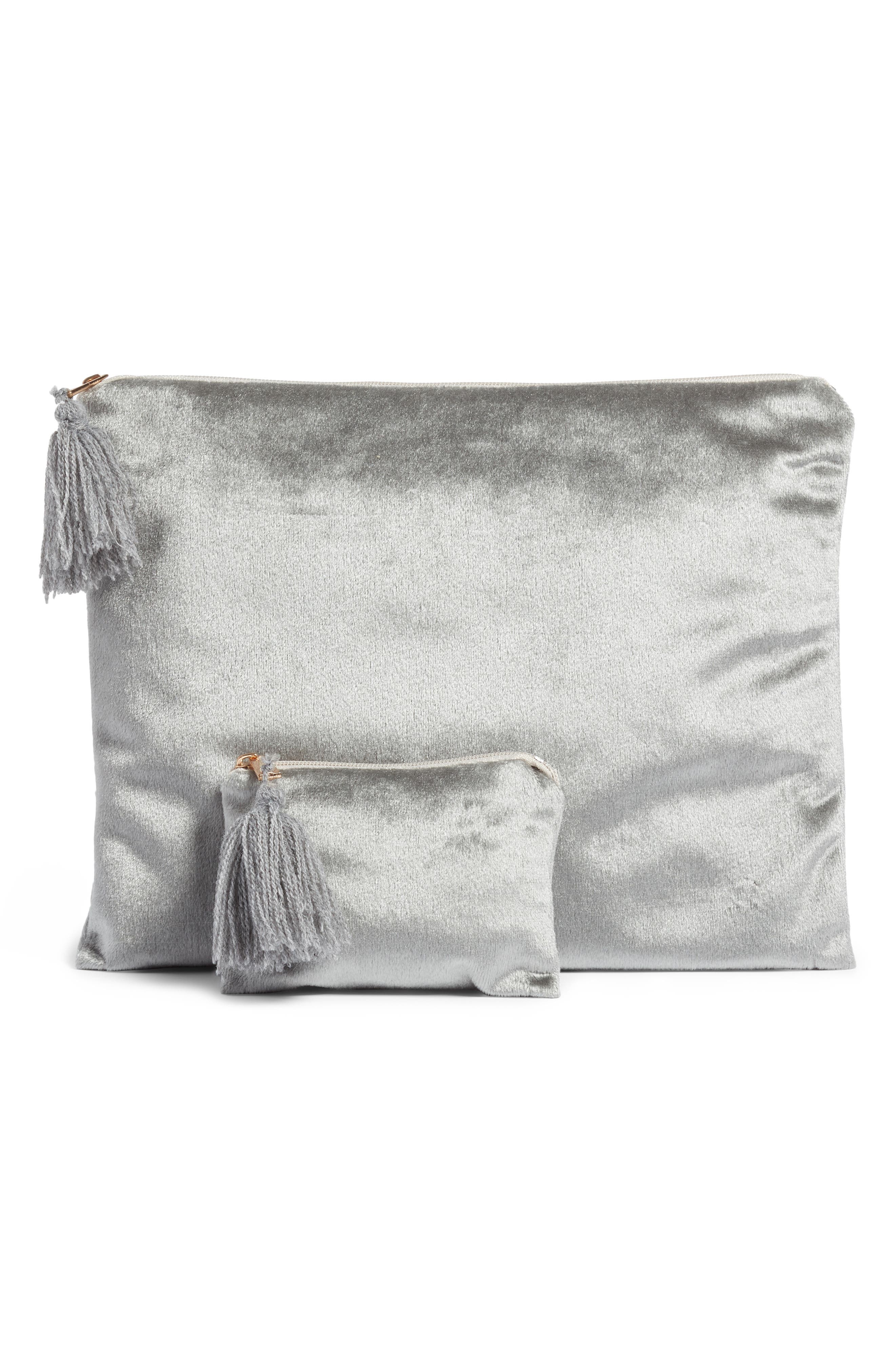 Levtex Set of 2 Velvet Storage Bags, Main, color, 