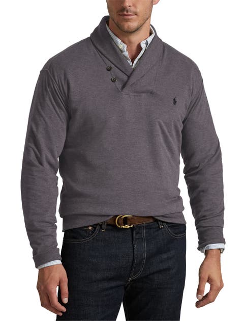 Luxury Jersey Shawl-Collar Pullover