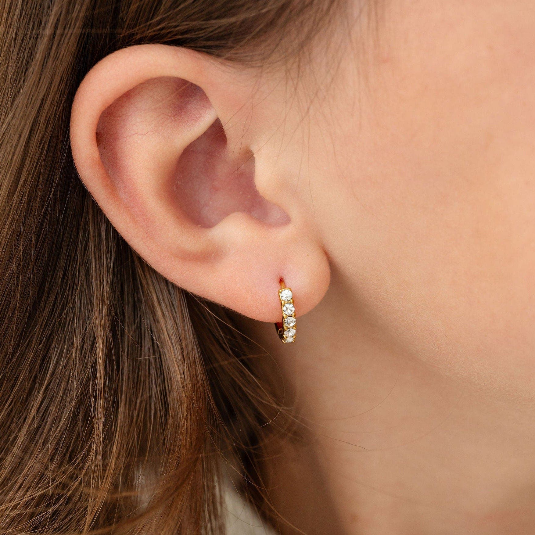Pip Pop Dainty Gem Hypoallergenic Hoop Earrings | Nordstrom