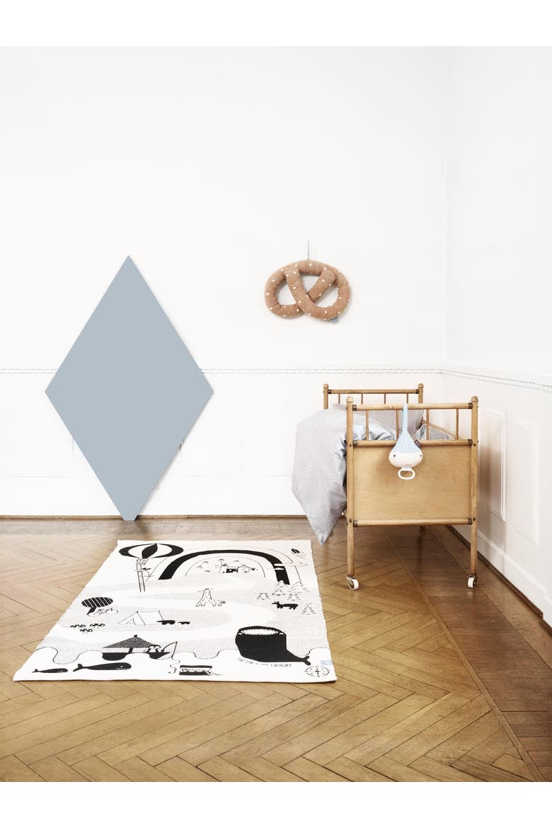 Mr. Megalodon Adventure Rug, Alternate, color, Offwhite / Black