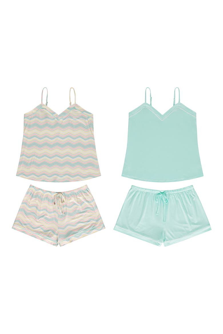 Ayanna Jersey 4-Piece Pajamas, Alternate, color, MINT