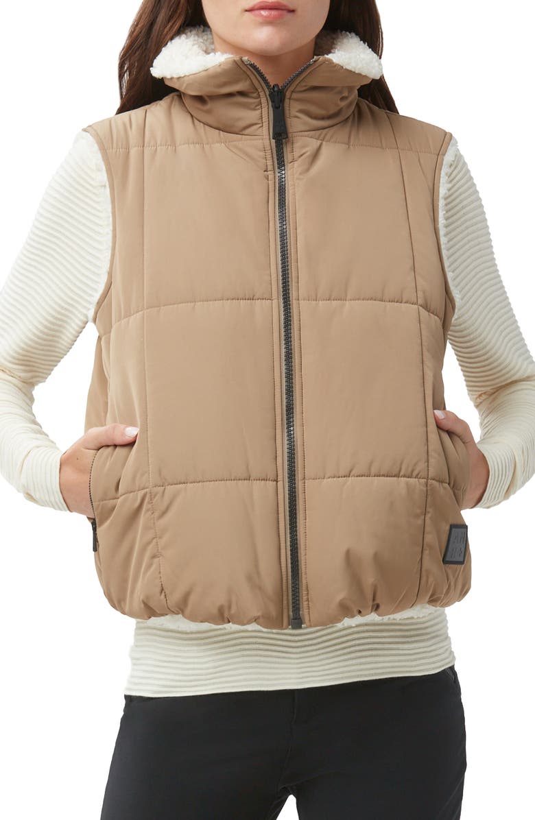 Alp N Rock Sonja Reversible Quilted & Faux Shearling Vest, Main, color, 