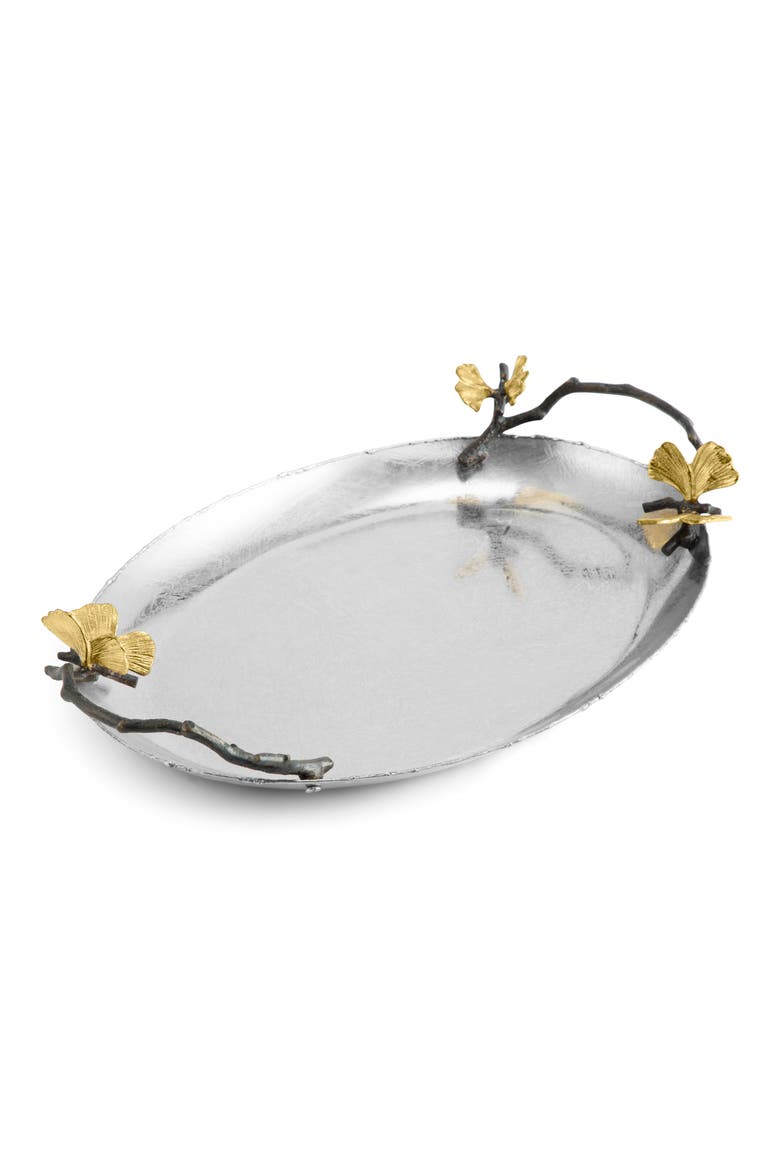 Butterfly Ginkgo Medium Tray, Alternate, color, STAINLESS STEEL