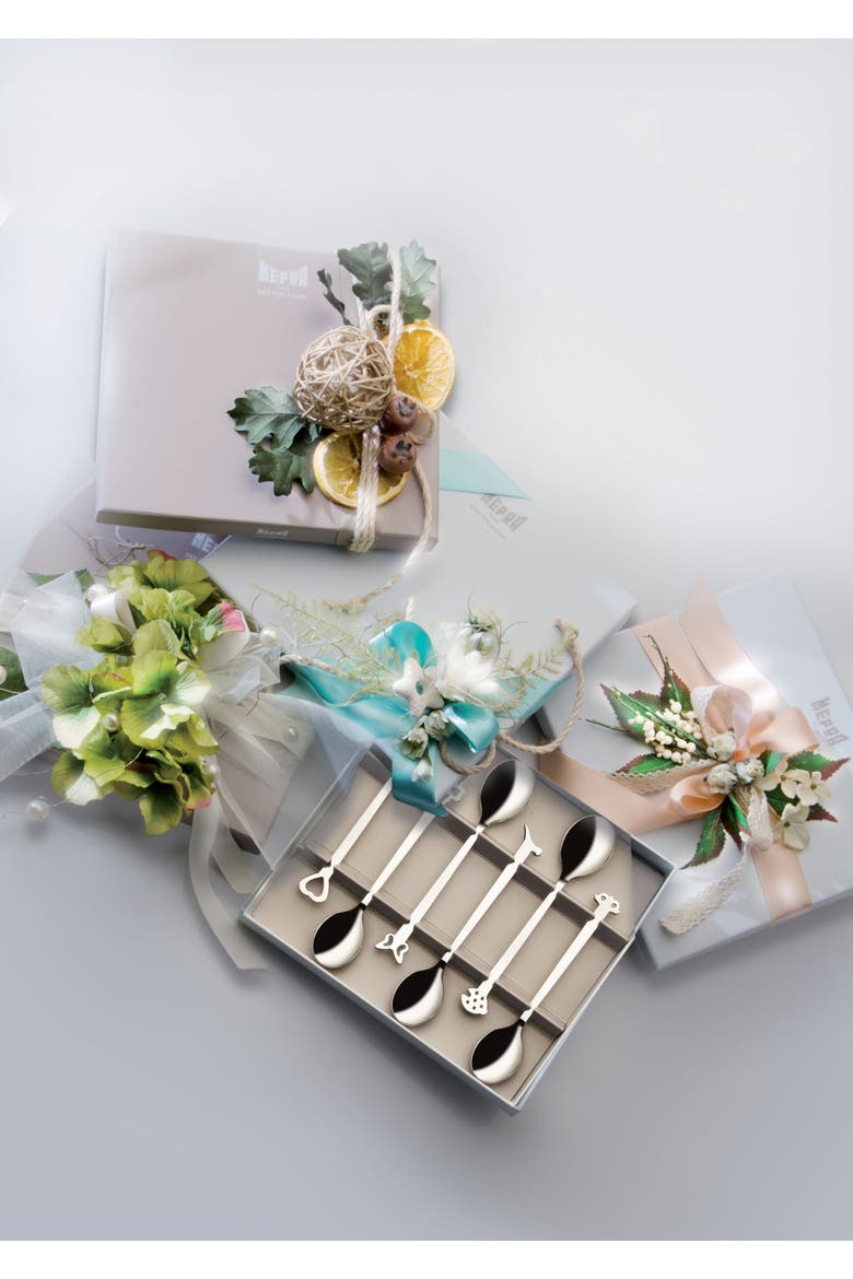 Evento Coffee Spoon Set - 6 Pieces, Alternate, color, Silver