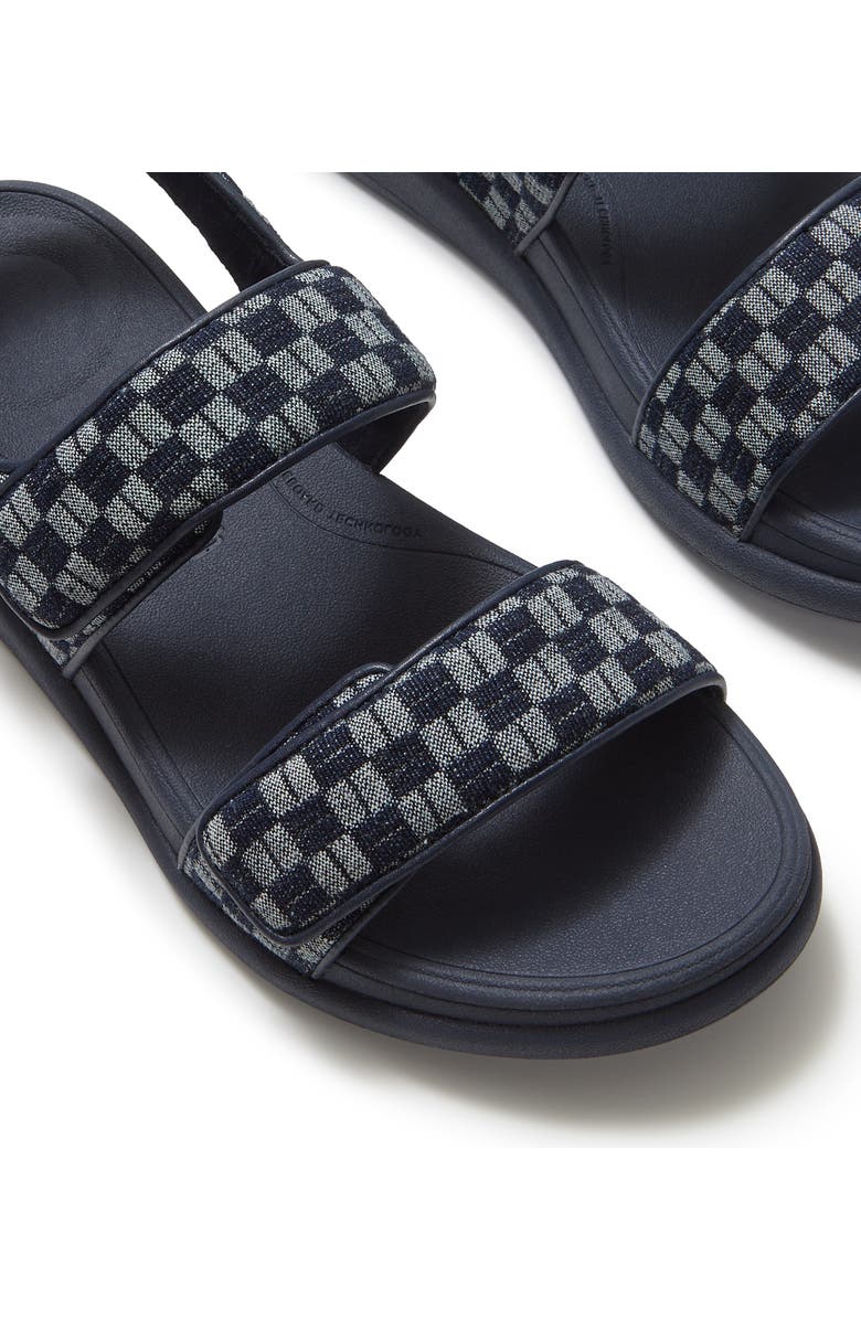 FitFlop F-Mode Go Checkerboard Sandal, Alternate, color, Dark Denim