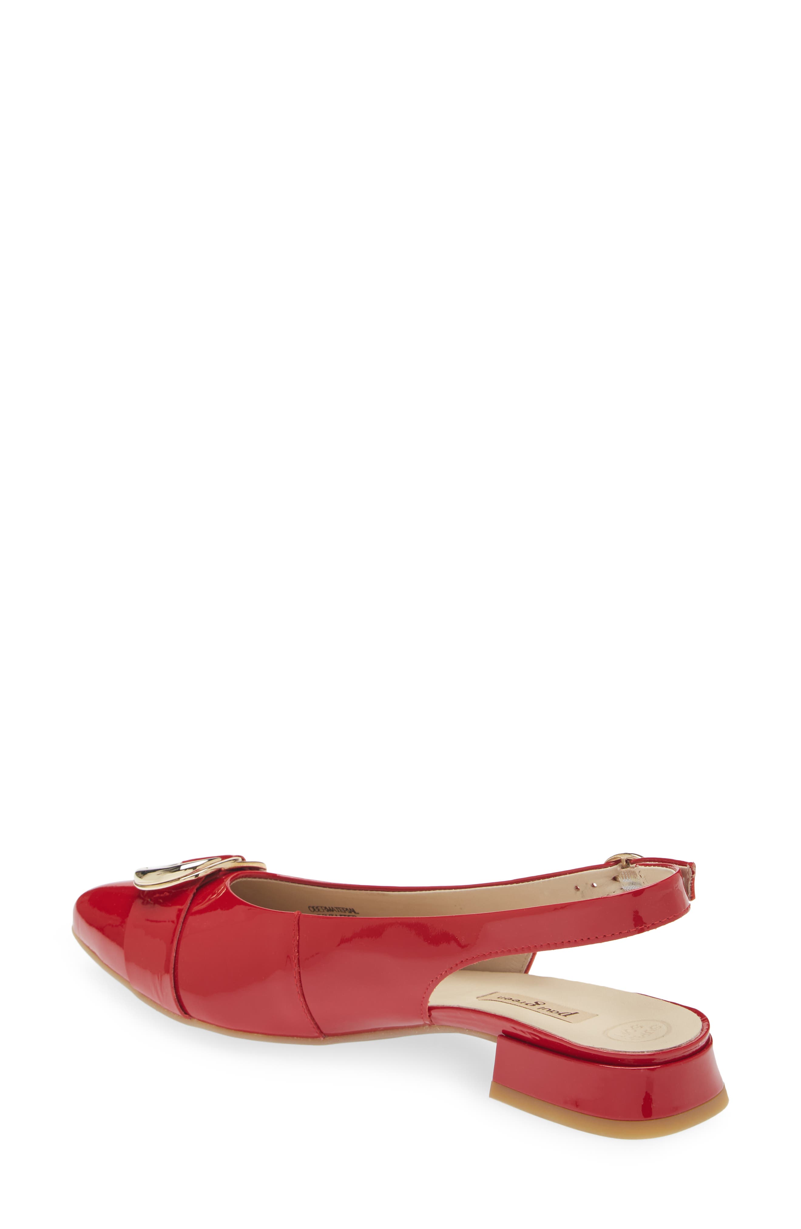 Paul Green Tara Slingback Pointed Toe Pump, Alternate, color, Lipstick Soft Patent