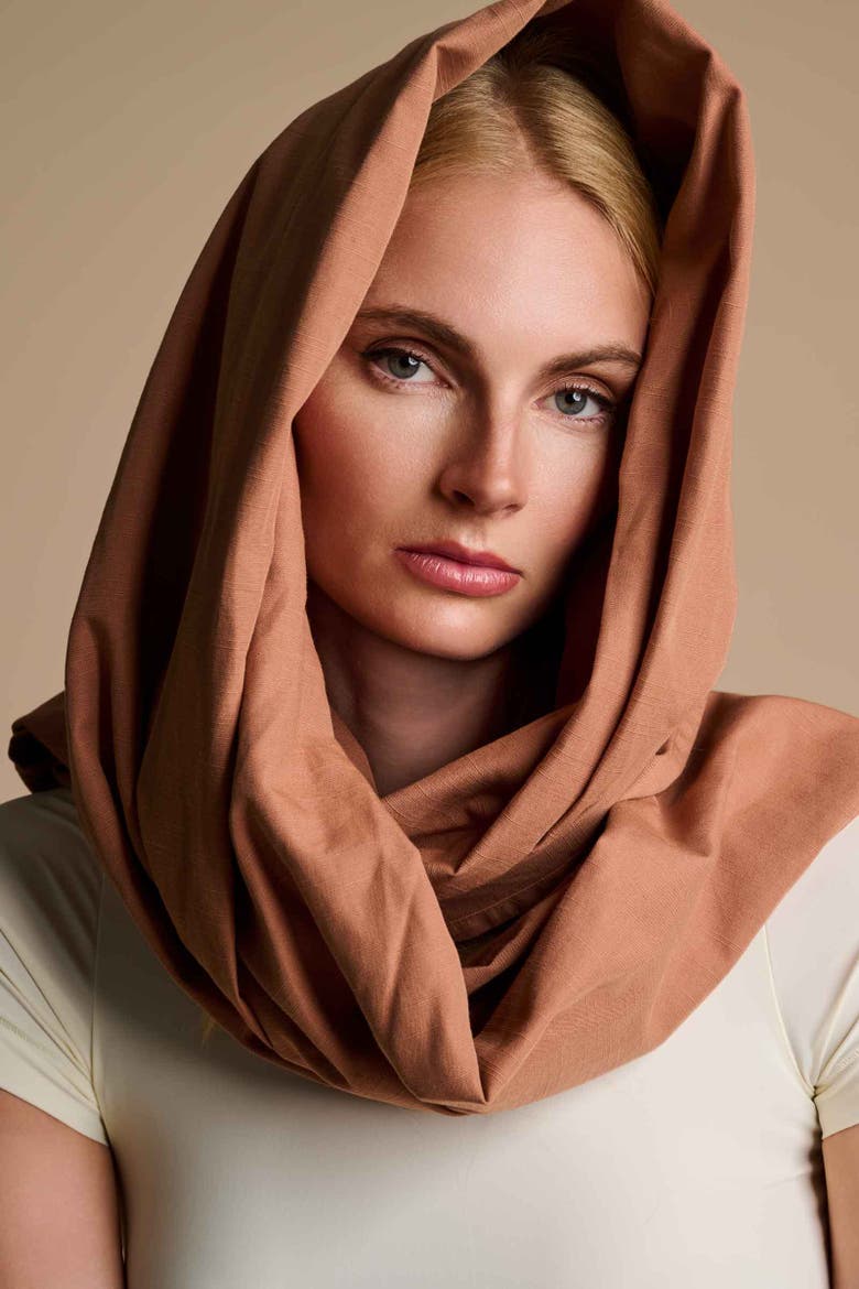 Melbourne Shawl with Fringed Hem, UPF 50+ Sun Protection, Alternate, color, Mocha Mousse