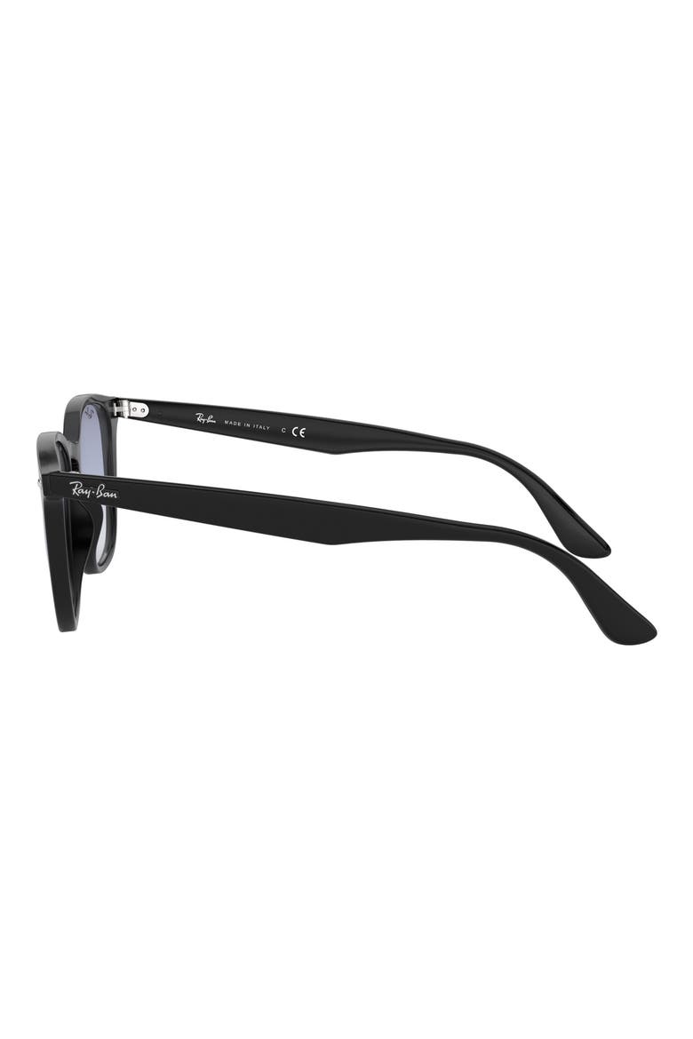 52mm Square Sunglasses, Alternate, color, BLACK / LIGHT BLUE