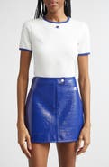 Courrèges Contrast Trim Logo T-Shirt
