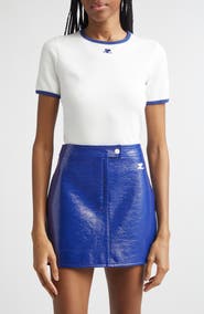 Courrèges Contrast Trim Logo T-Shirt