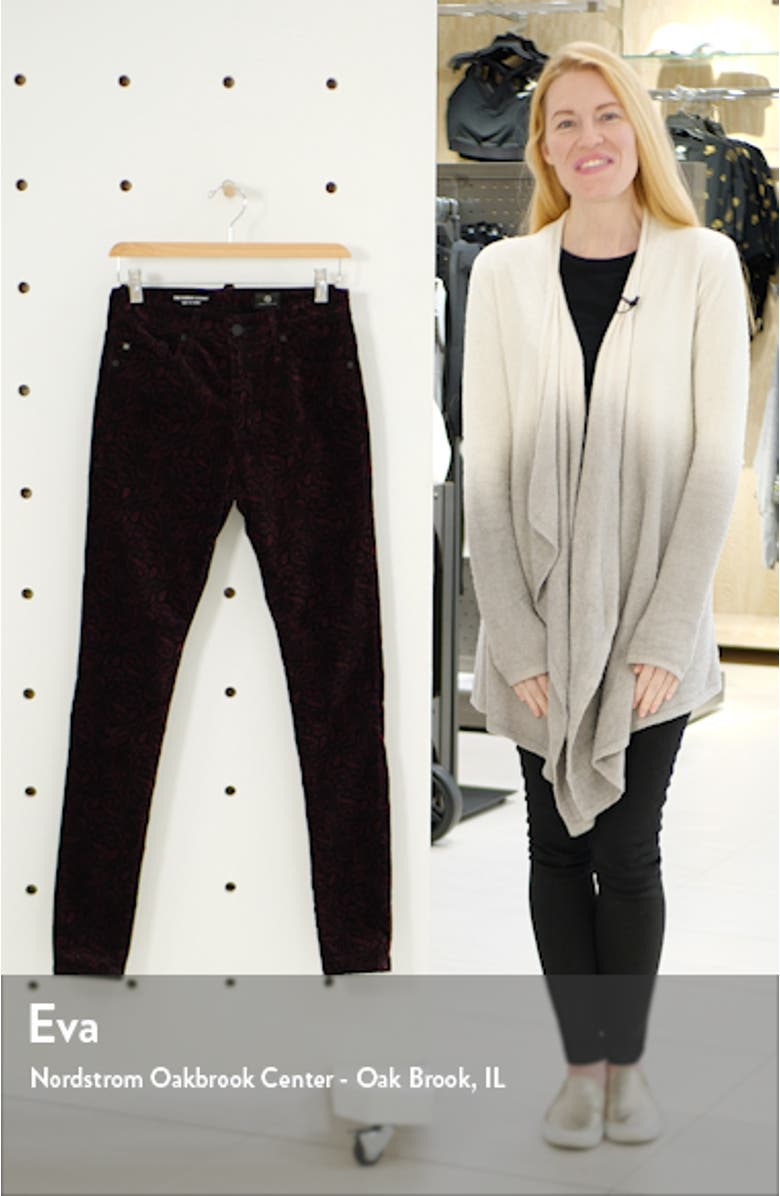 The Farrah High Waist Velveteen Skinny Jeans, sales video thumbnail