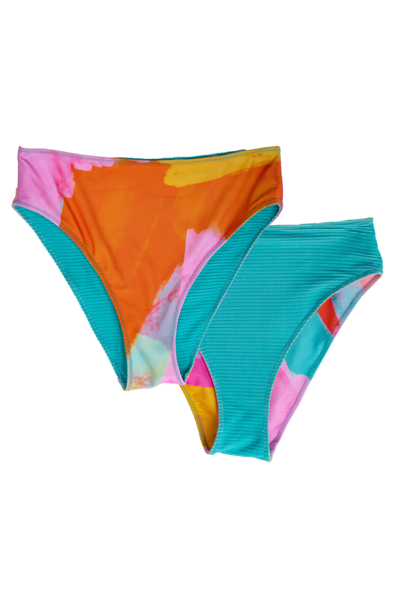 Reversible High Leg Swim Bottom, Alternate, color, Isadora