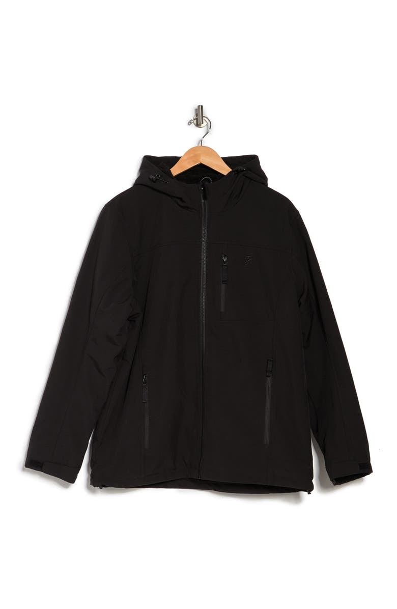 IZOD Faux Shearling Lined Hooded Jacket, Alternate, color, 