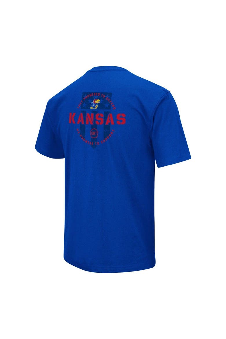 Men's Colosseum Royal Kansas Jayhawks OHT Military Appreciation T-Shirt, Alternate, color, Royal