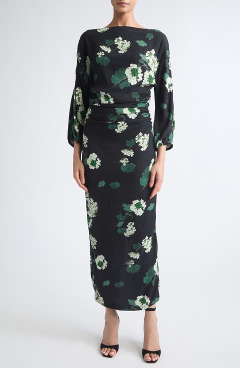 Ezra Bateau Neck Maxi Dress