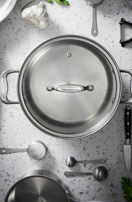 Cuisine::pro ® Iconix® Stockpot With Lid 7.6qt In Silver
