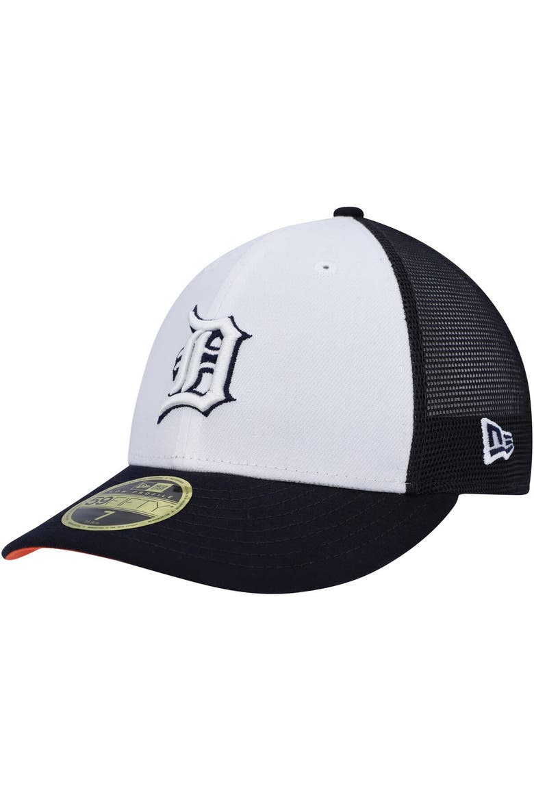 Men's New Era White/Navy Detroit Tigers 2023 On-Field Batting Practice Low Profile 59FIFTY Fitted Hat, Alternate, color, White