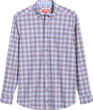Johnston & Murphy XC+™ Motion Plaid Knit Button-Up Shirt