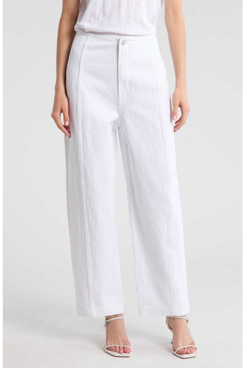 Blair High Waist Ankle Straight Leg Jeans, Main, color, VIVID WHITE