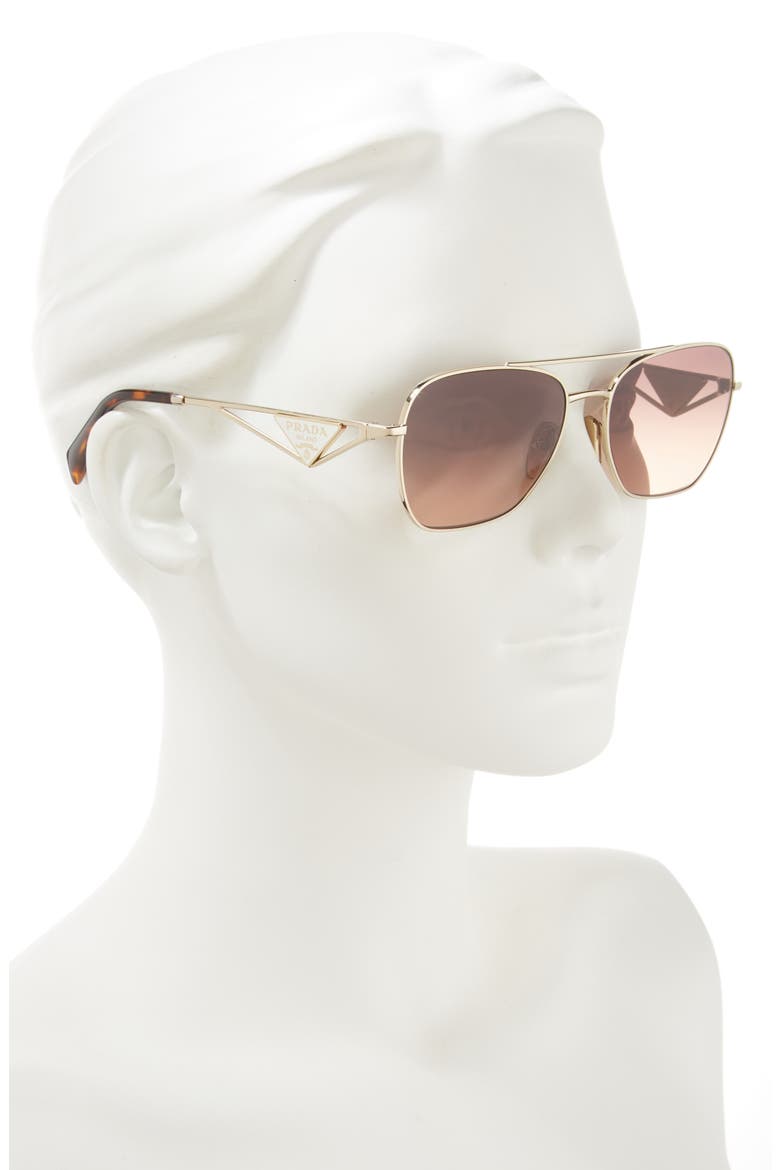 59mm Square Sunglasses, Alternate, color, PALE GOLD