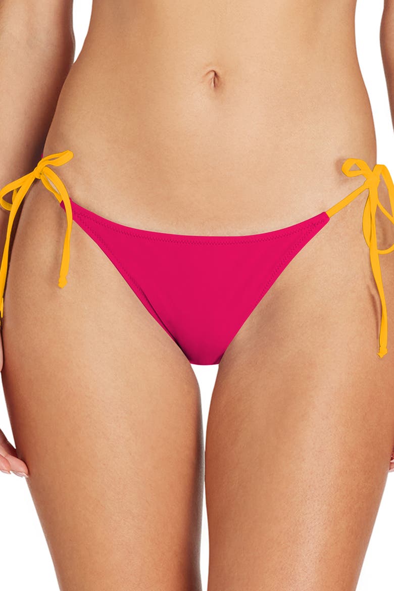 Ibiza Side Tie Bikini Bottom, Alternate, color, Fuscia