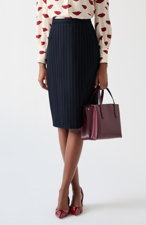 Bella Pin Stripe A-Line Skirt