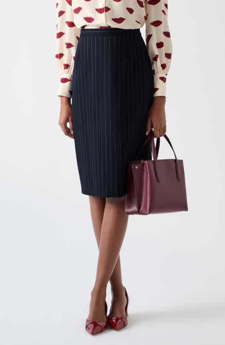 LK Bennett Bella Pin Stripe A-Line Skirt