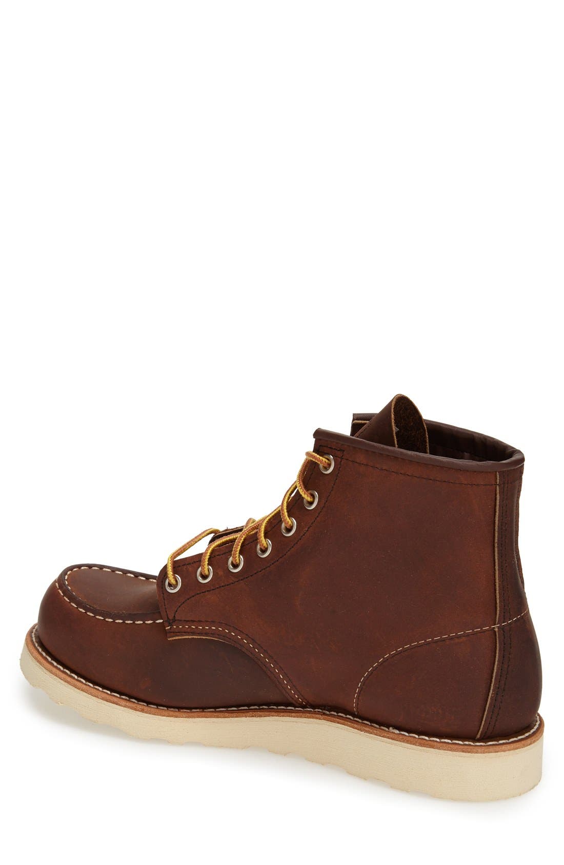 6 Inch Moc Toe Boot (Nordstrom Exclusive), Alternate, color, BOURBON YUMA LEATHER