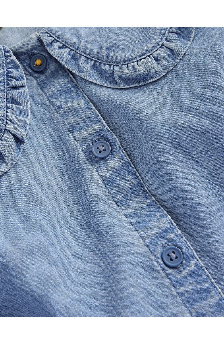 Mini Boden Kids' Cotton Chambray Button-Up Shirt, Alternate, color,