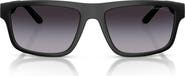 Emporio Armani 57mm Gradient Rectangular Sunglasses