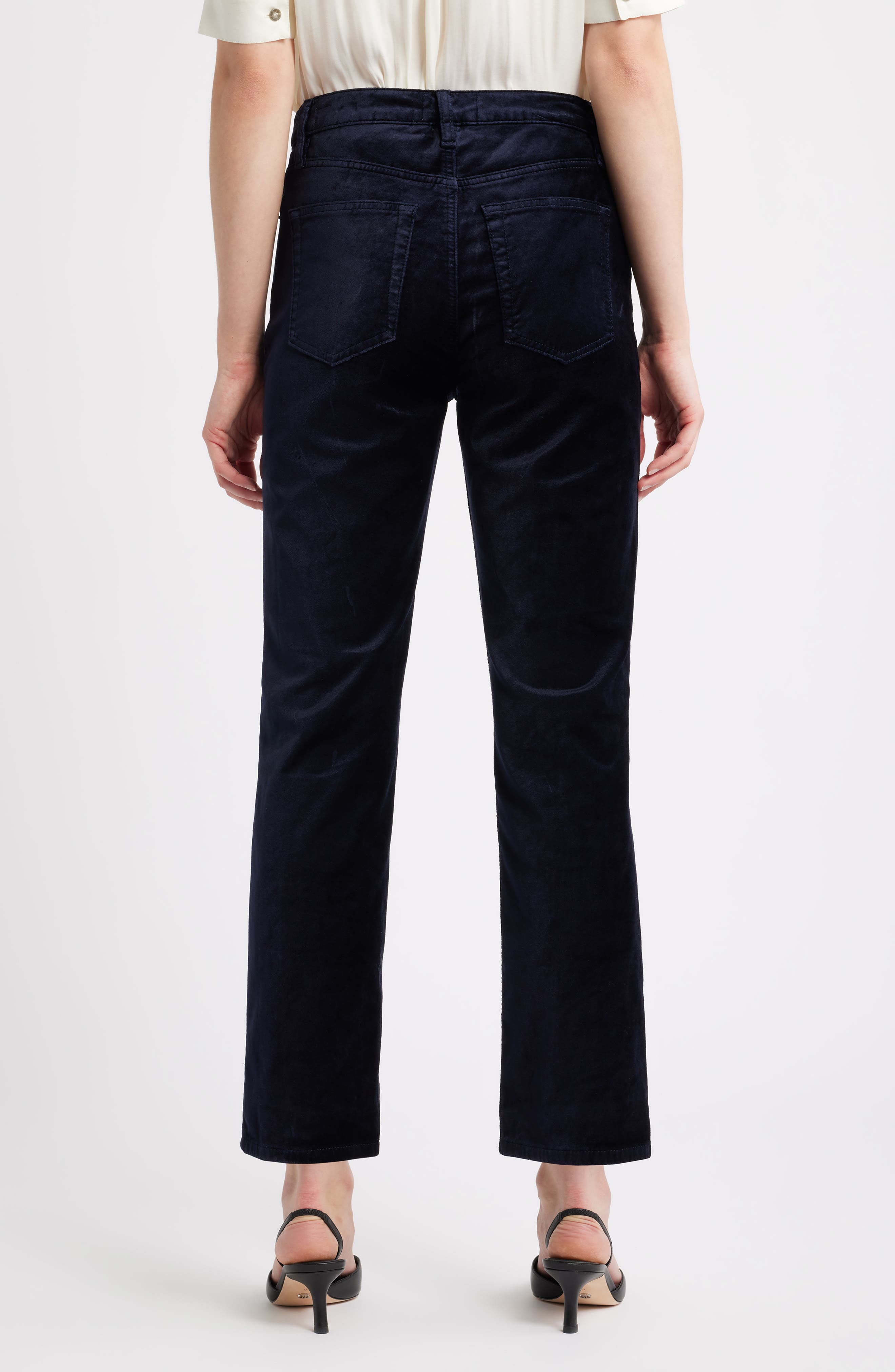 Le Sleek Velvet Ankle Straight Leg Pants - image 2