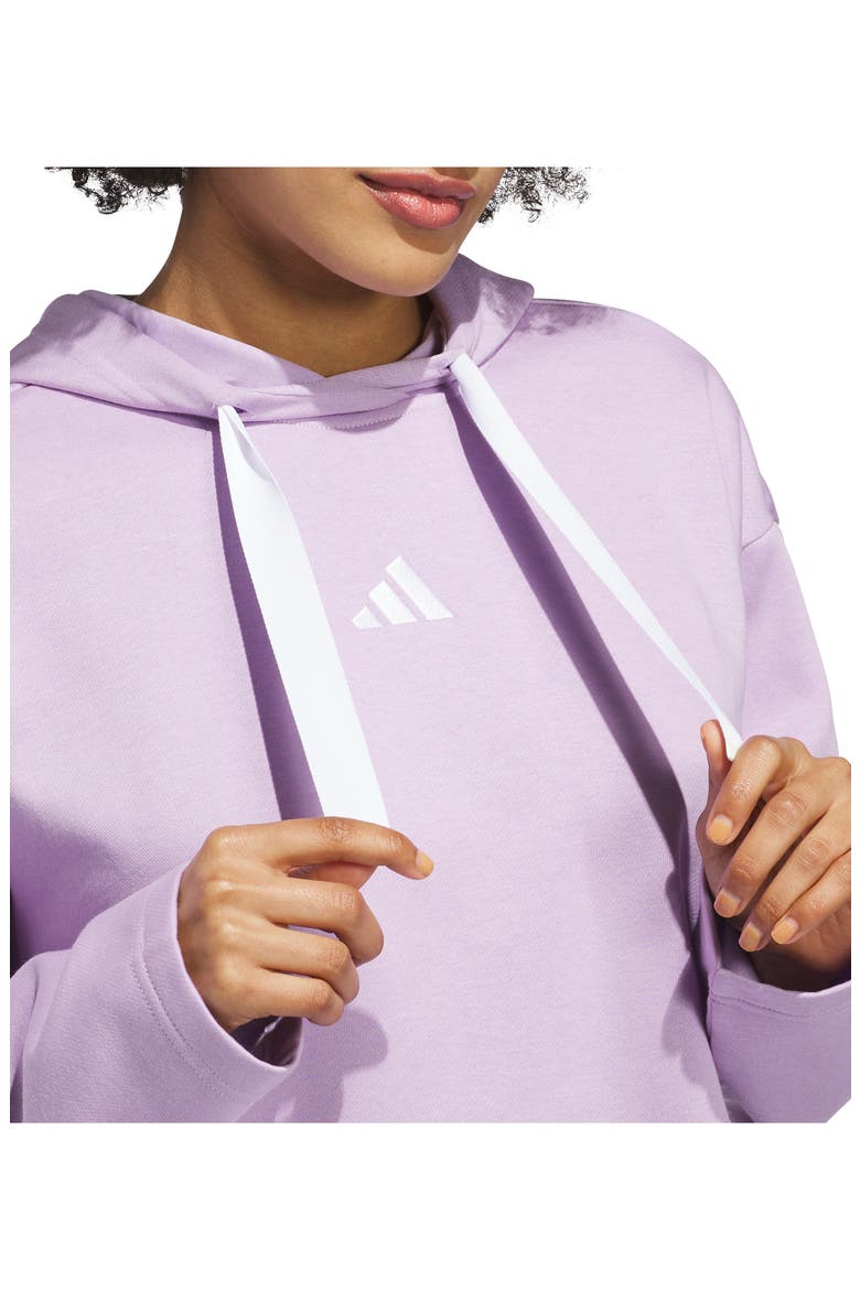 Crop Fleece Hoodie, Alternate, color, POWDER PLUM