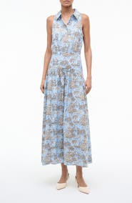 STAUD Romy Sleeveless Maxi Shirtdress