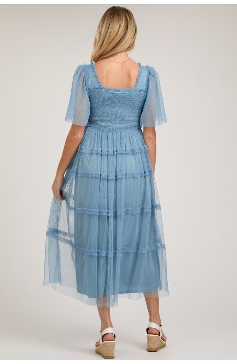 PinkBlush Ruffled Mesh Maxi Dress, Alternate, color, Blue