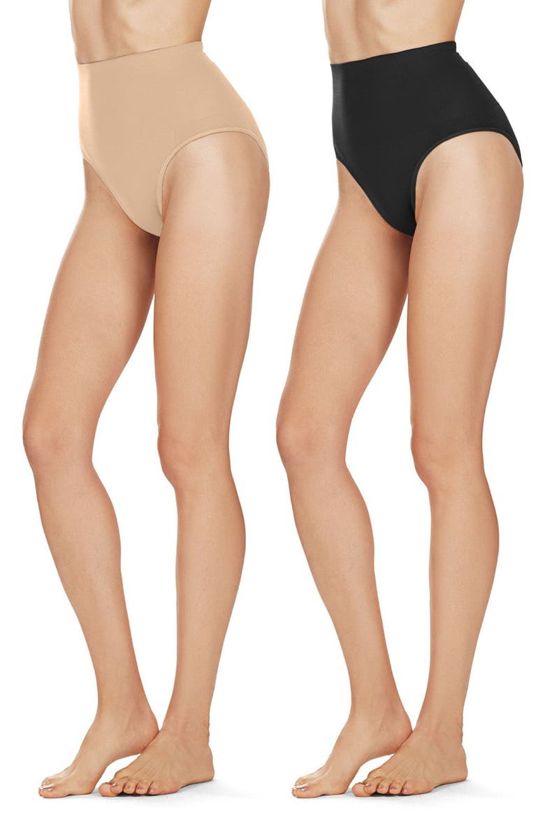 Body Smoothers 2-Pack Shaping Briefs, Alternate, color, NUDE-BLACK