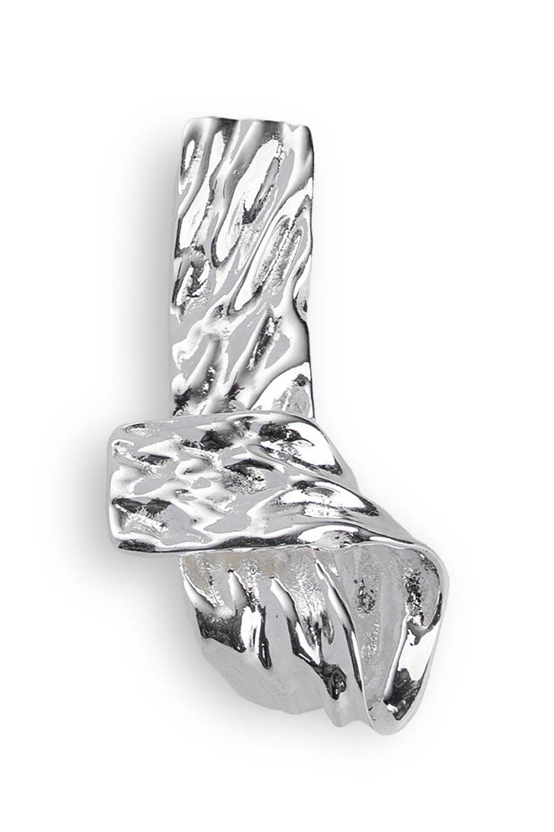 Jiya Mini Knot Earrings, Alternate, color, SILVER