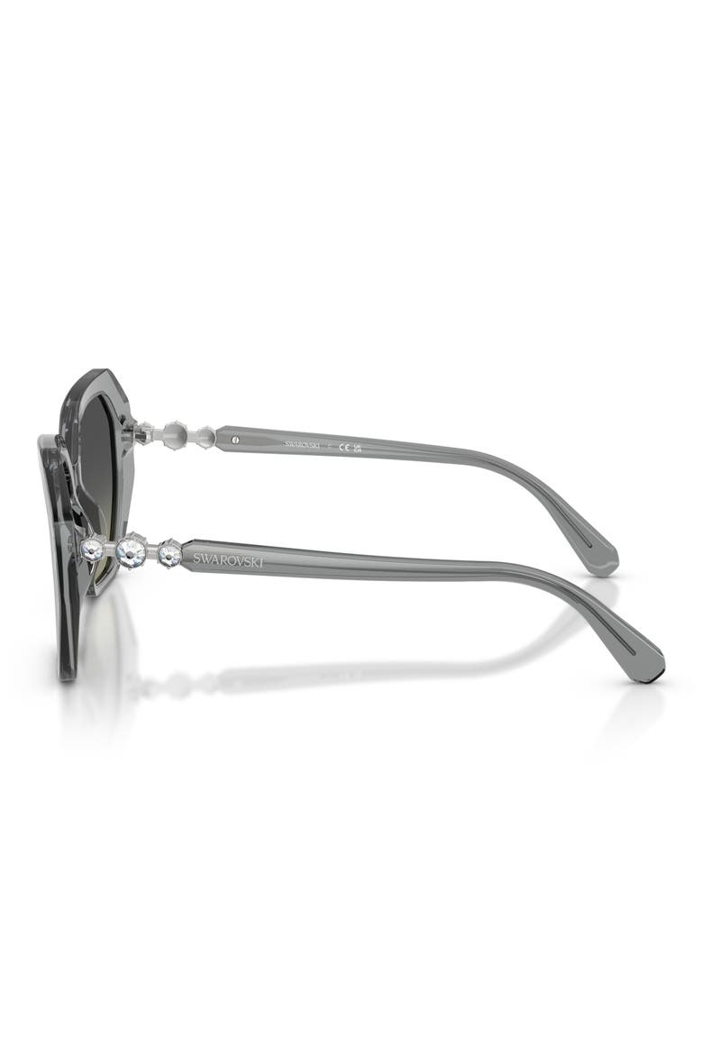 56mm Photochromic Irregular Sunglasses, Alternate, color, TRANSPARENT GREY / GREY