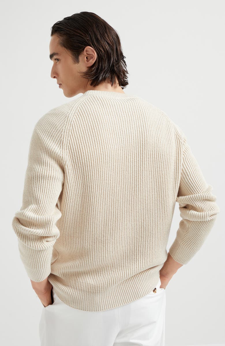 Brunello Cucinelli Malfilé cotton sweater, Alternate, color, 