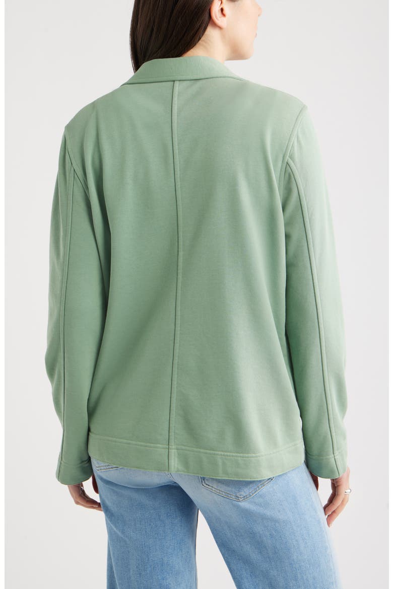 Double Breasted Knit Blazer, Alternate, color, GREEN HEDGE