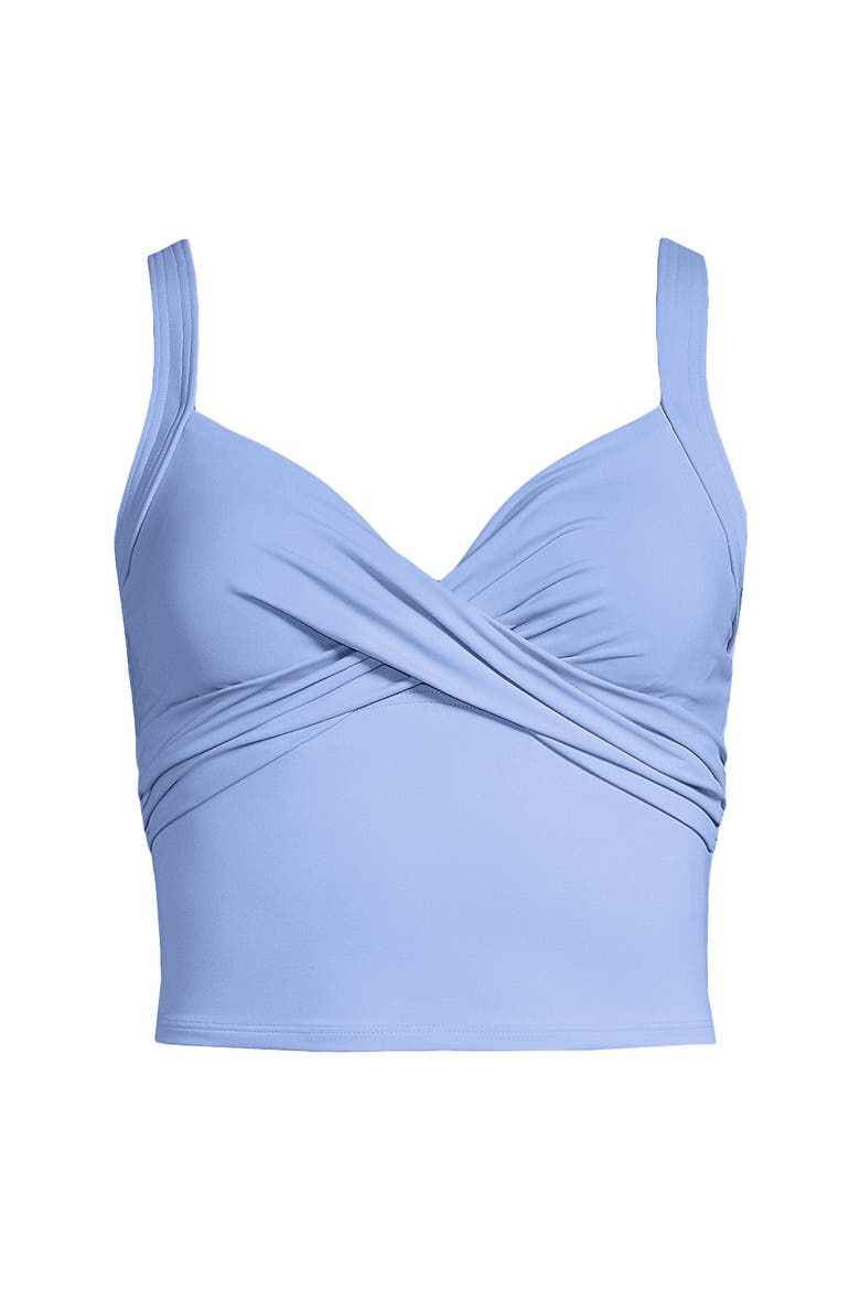 Sweetheart Wrap Midkini Top, Alternate, color, Soft Cloud Blue